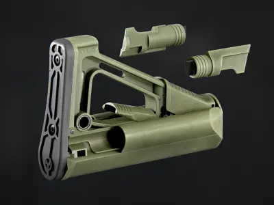Magpul STR Low-poly 3D model