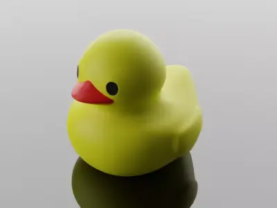 Rubber duck Low-poly 3D model