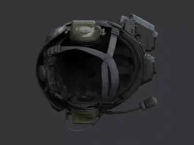 Kyle Urban Helmet with NVG Headset Low-poly 3D model