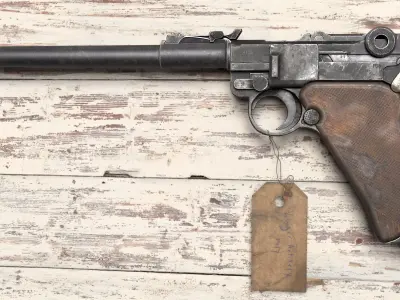 Luger P08 Low-poly 3D model