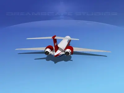 McDonnell Douglas MD83 America Air Charter 3D model