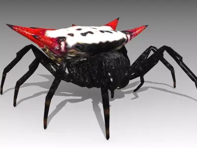 Spinybacked Spider Low-poly 3D model