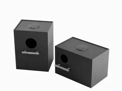 Colored Birdhouse 06 Low-poly 3D model