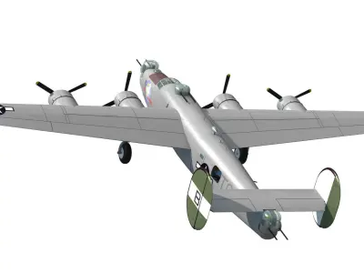 B-24J Liberator 3D model