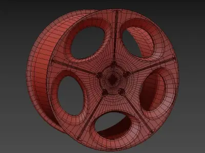 Blaque Diamond bd77 wheel 3D model