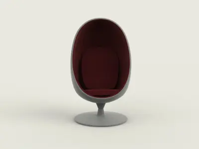 Basic Egg Chair 3D Model Free low-poly 3D model