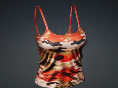 military Top game ready UE5 PBR Low-poly 3D model