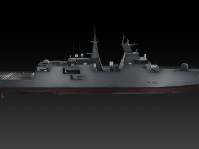 MEKO A200 Valor class frigate Low-poly 3D model