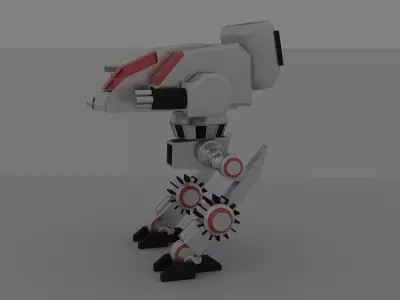 Steel fighting robot Free low-poly 3D model