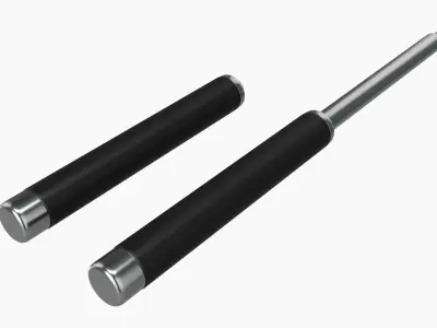 Telescopic baton metal 3D model
