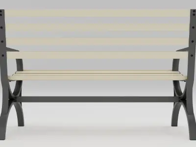 Park Bench Model 3D model