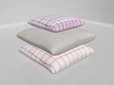 Three 3D pillows Free 3D model