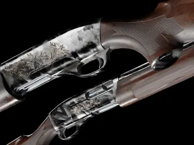 Low Poly Remington 1100 Low-poly 3D model