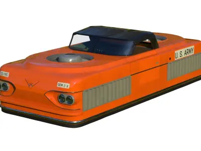 Air Car Model 2500 Howercraft 3D model