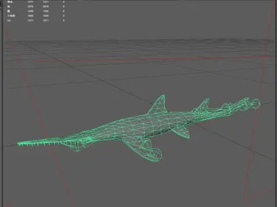 Shark Low-poly 3D model