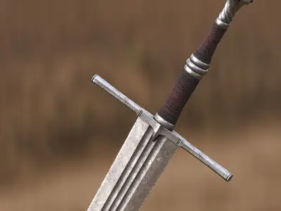 High End Sword for Games and Cinematics 05 Low-poly 3D model