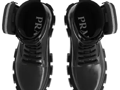 PRADA MONOLITH COMBAT BOOTS Low-poly 3D model