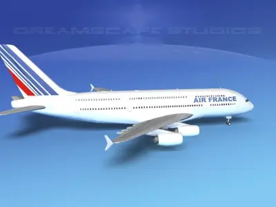 Airbus A380-800 Air France 3D model