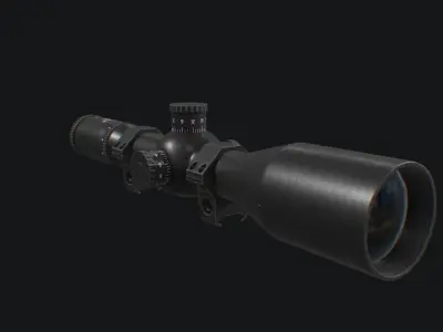 Sniper Scope Low-poly 3D model
