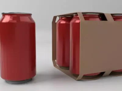 Beverage Branding Package No11 4Pack Free low-poly 3D model