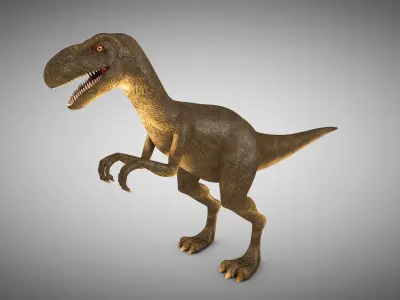 Dinosaur Rigged Low-poly 3D model