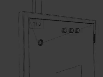 Electrical Control Box Low-poly 3D model