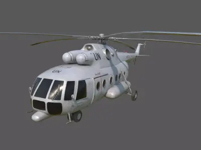 Mi-8 Aircraft Low-poly 3D model