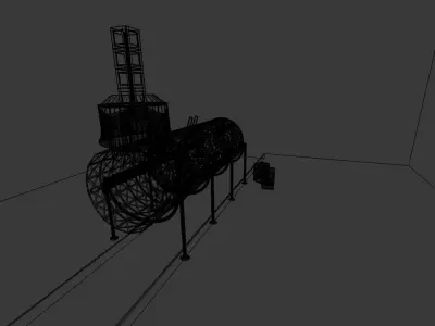 Destiny ISS module in a museum 3D model