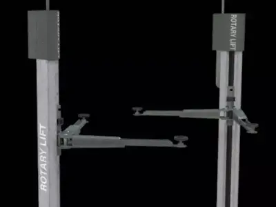 Car Lift Pack - 3D Garage Scissor and 2 Post Lift Free low-poly 3D model