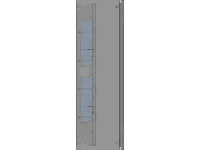 Electricity metering panel Free 3D model