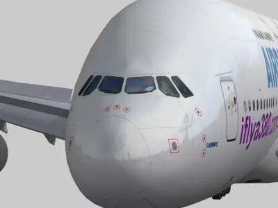 Airbus A380 Plus 2017 Home livery Low-poly 3D model