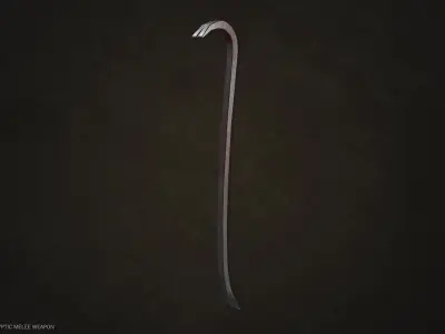 Post Apocalyptic melee weapon Low-poly 3D model