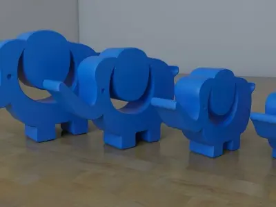 Elephant ornament Free 3D print model