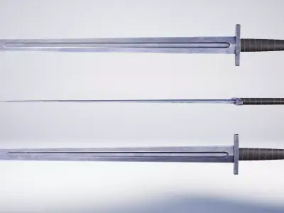 Anglo Saxon Viking Sword Low-poly 3D model