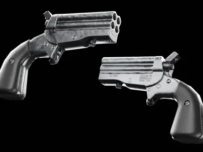 HJS Frontier Four Derringer Free low-poly 3D model