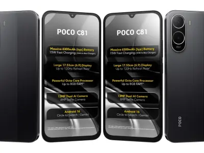Xiaomi Poco C81 All Colors 3D model