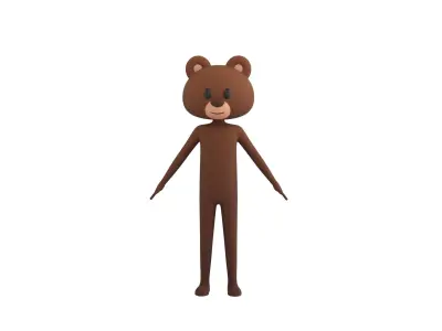 Character126 Rigged Bear 3D model