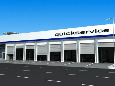 Car showroom - exhibition 3D model