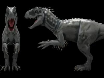 Indominus-Rex t - rex dinosaur Low-poly 3D model