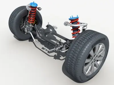 Car Suspension 01 3D model