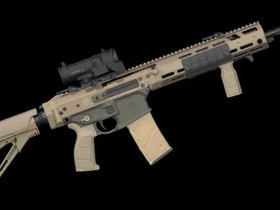 MSBS GROT Modular Assault Rifle  Low-poly 3D model