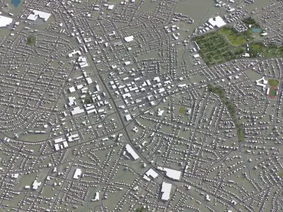 Burlington Low-poly 3D model