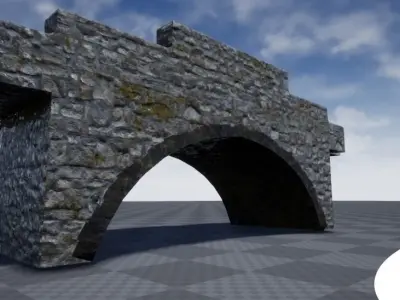 Old bridge Free low-poly 3D model