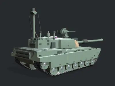 Modern MBT Tank Low-poly 3D model
