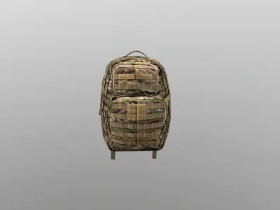 Realistic Military Backpacks Low-poly 3D model