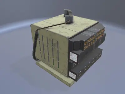 Radio unit 2 Low-poly 3D model