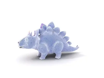 Lilac Dinosaur Toy model pack Low-poly 3D model