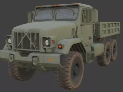Military Cargo Truck 3D Model 3D model