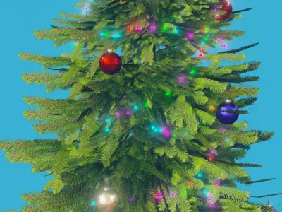 Christmas tree Free low-poly 3D model