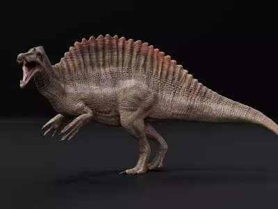 Monster Spinosaurus Dinosaur Low-poly 3D model